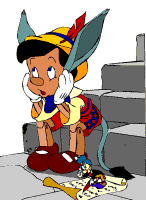 Pinocchio con le orecchie d'asino